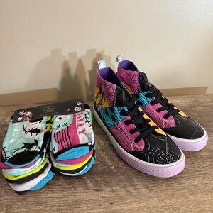 NEW Nightmare Before Christmas Sneakers & Socks Women’s Size 7 Jack Sally Disney